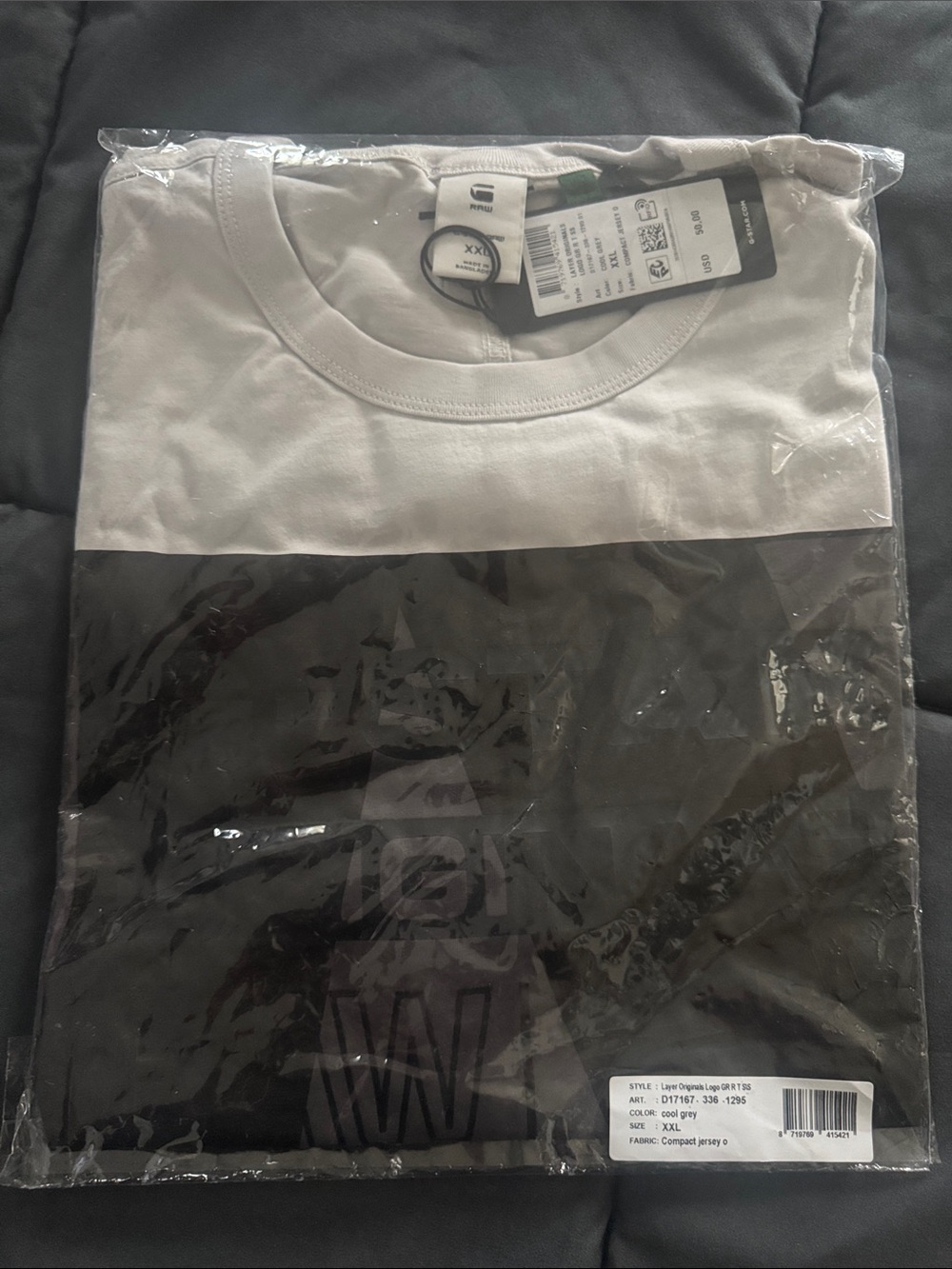 G-Star Two-Tone Short Sleeve Tee - White & Black
